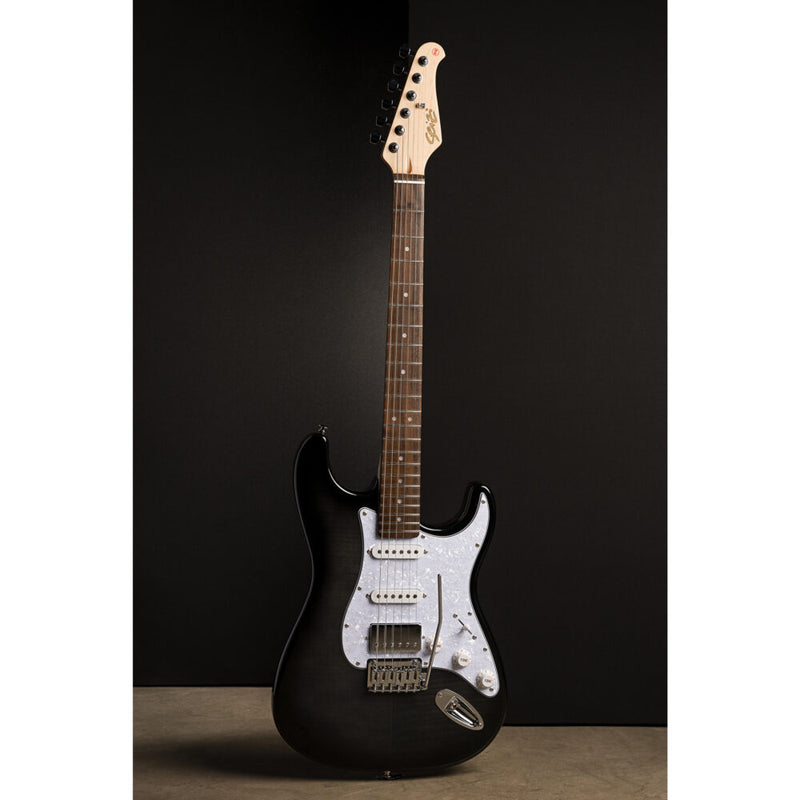 Guitarra Seizi Vintage Budokan Plus Stratocaster Flamed Black