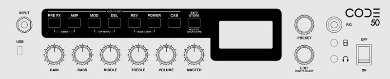 Amplificador Guitarra Marshall CODE 50 50W
