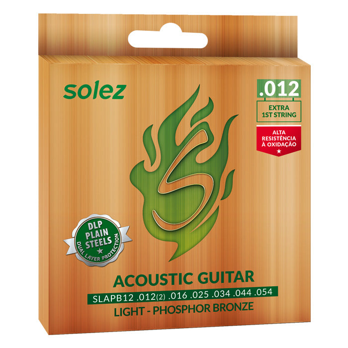 Encordoamento Violão Aço Solez Phosphor Bronze .012 SLAPB12 DLP