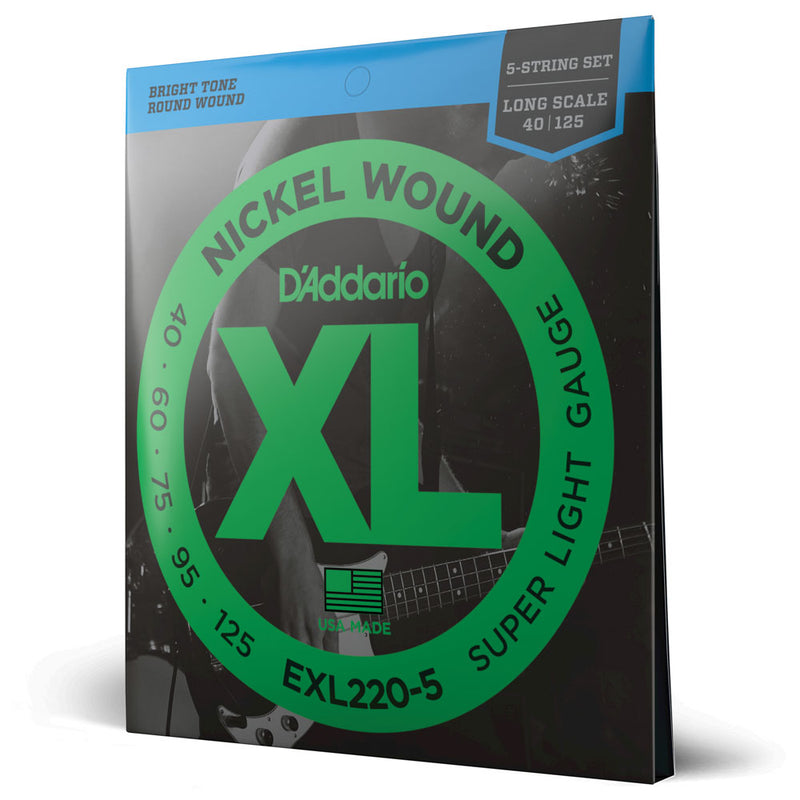 Encordoamento Baixo 5 Cordas Daddario EXL220-5 .040