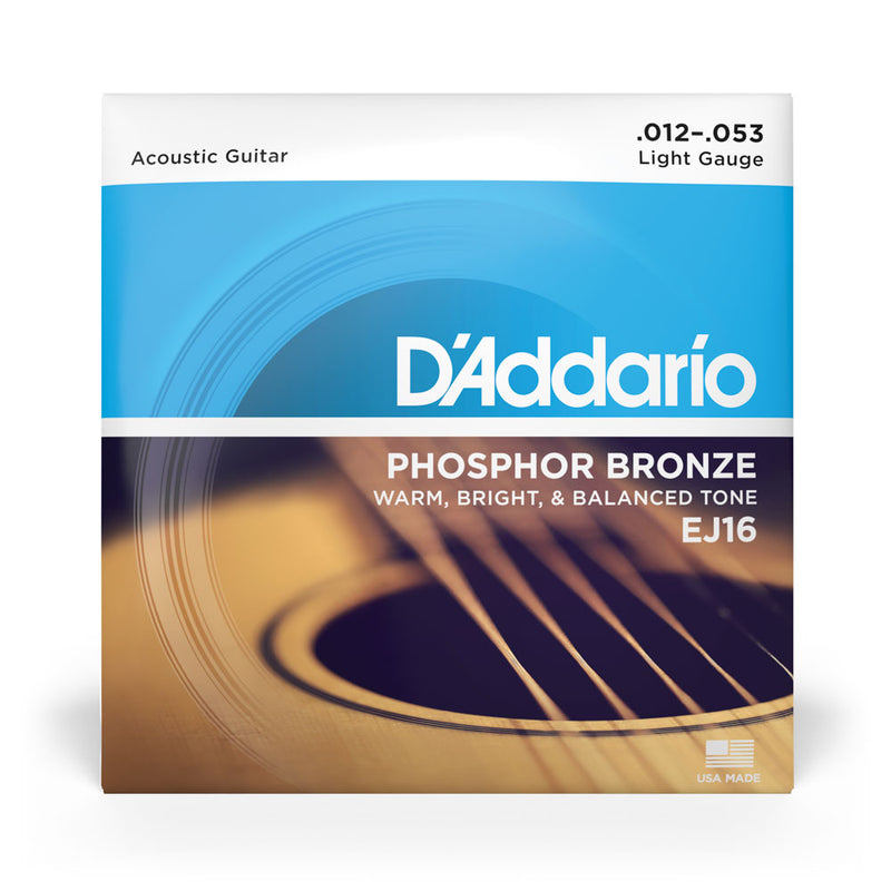 Encordoamento Violão Aço Daddario Phosphor Bronze EJ16 .012