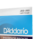 Encordoamento Violão Aço Daddario Phosphor Bronze EJ16 .012