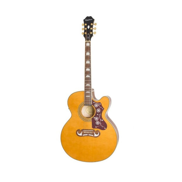 Violao Eletro-Acústico Epiphone Aço EJ-200 VN Vintage Natural