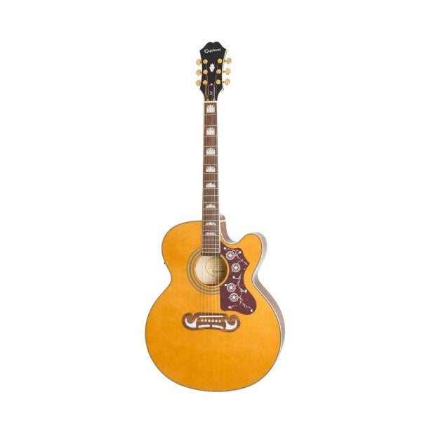 Violao Eletro-Acústico Epiphone Aço EJ-200 VN Vintage Natural